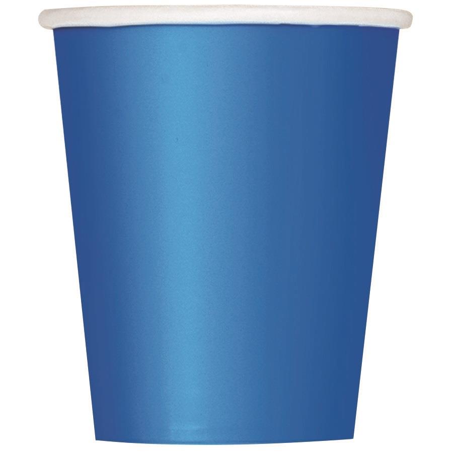 UNIQUE ROYAL BLUE 9OZ CUPS PK14