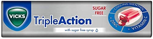 VAPODROPS TRIPLE ACTION  WITH BALCKCURRANT FLAVOUR SYRUP “SUGAR FREE”,42G