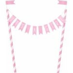 ITS A GIRL B/SHOWER BUNTING CAKE TOP