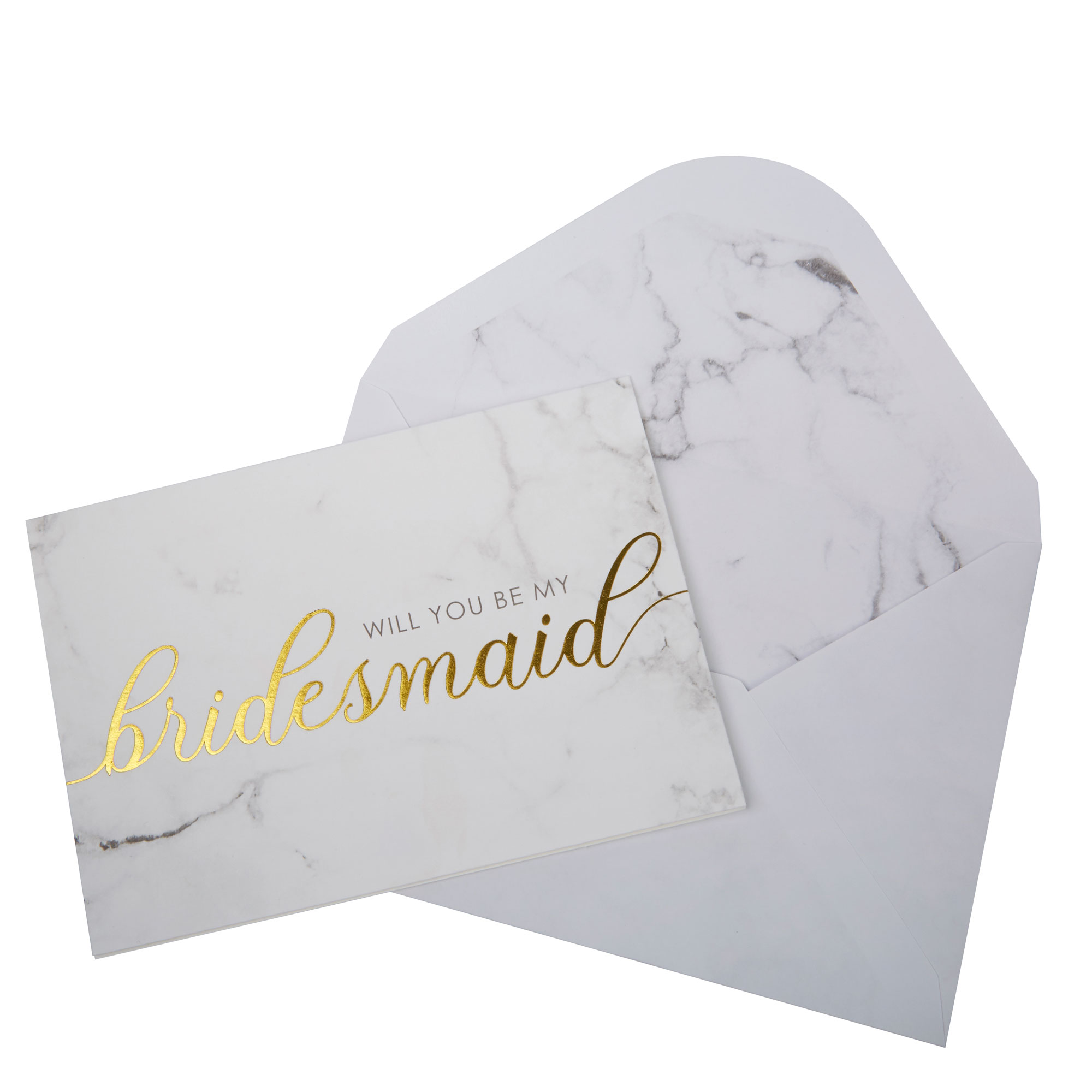 SCRIPTED MARBLE-BRIDESMAID CARDS PK3