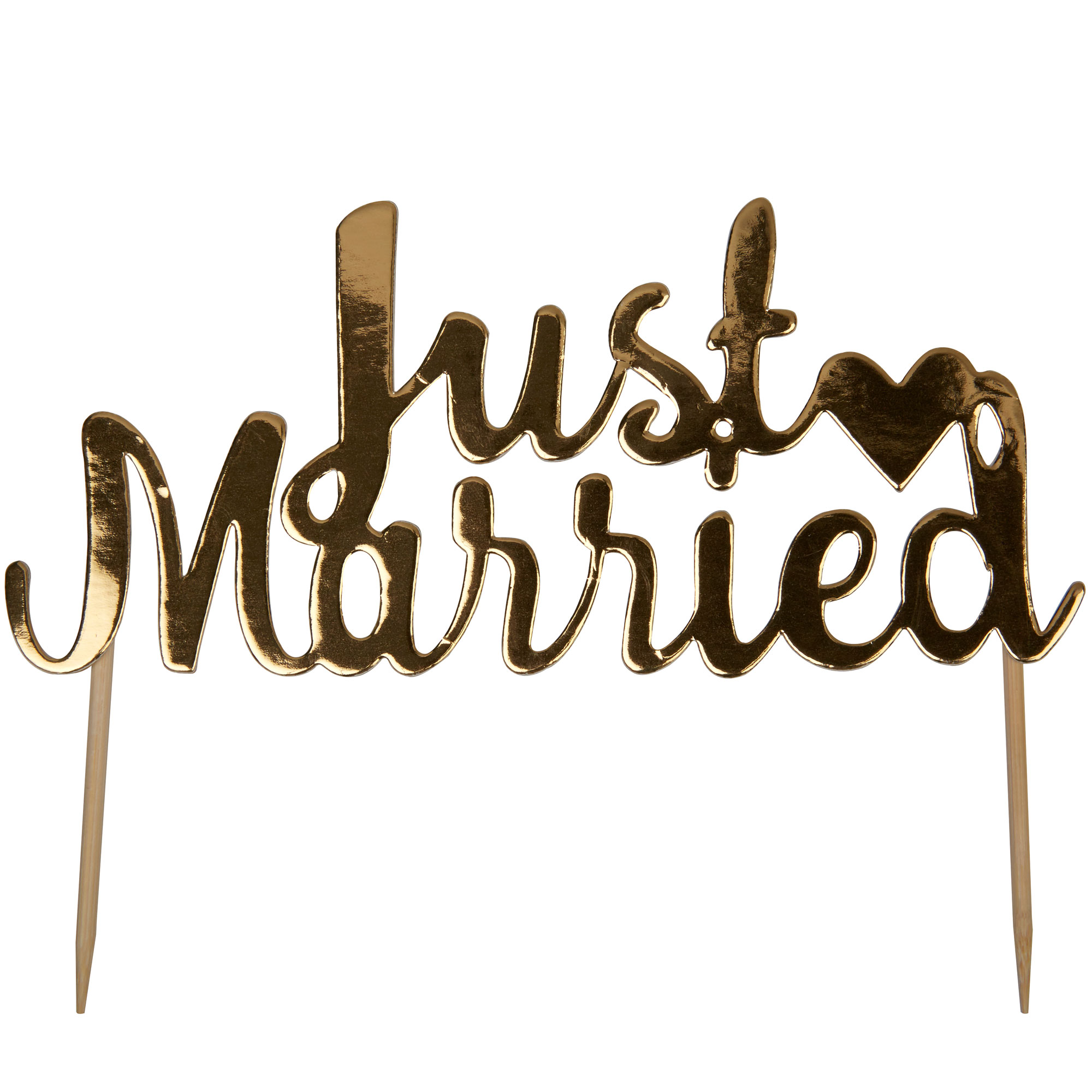 SCRIPTED MARBLE-JUST MARRIED CAKE TOPPER