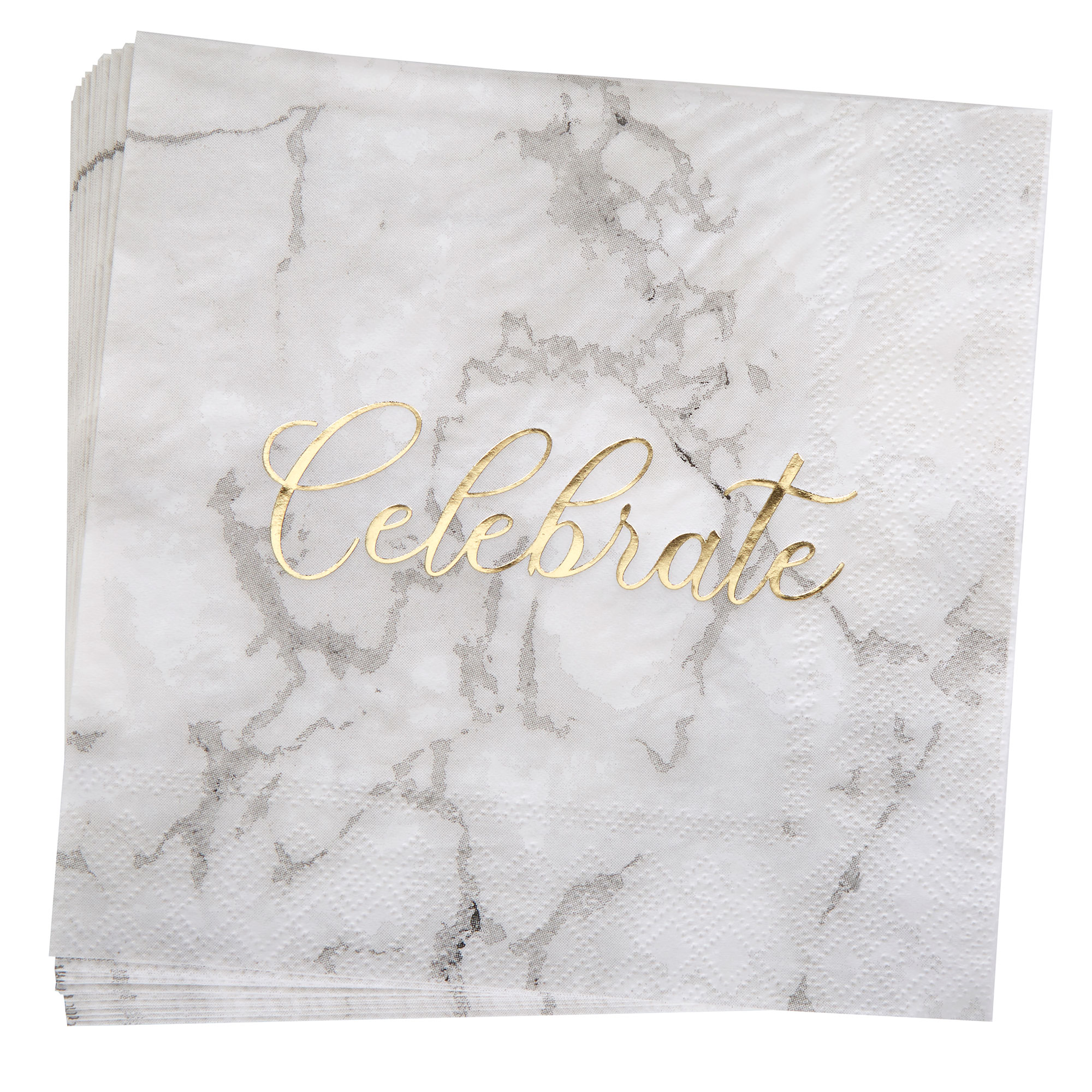 SCRIPTED MARBLE NAPKIN 16 PACK
