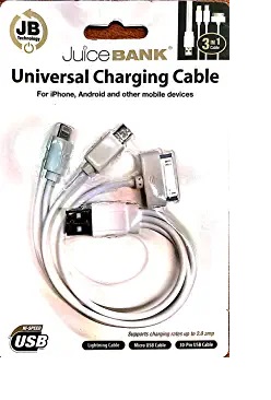 USB UNIVERSAL CHARGING CABLE( ASSORTED COLOUR)