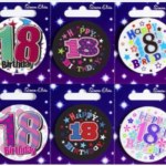 S/ELVIN BADGE AGE 18 54MM: ASSORTED: SEND ACCORDING TO AVAIBILITY