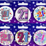 S/ELVIN BADGE AGE 21 54MM: ASSORTED: SEND ACCORDING TO AVAIBILTY