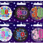 S/ELVIN BADGE AGE 30 54MM: ASSORTED: SEND ACCORDING TO AVAIBILITY