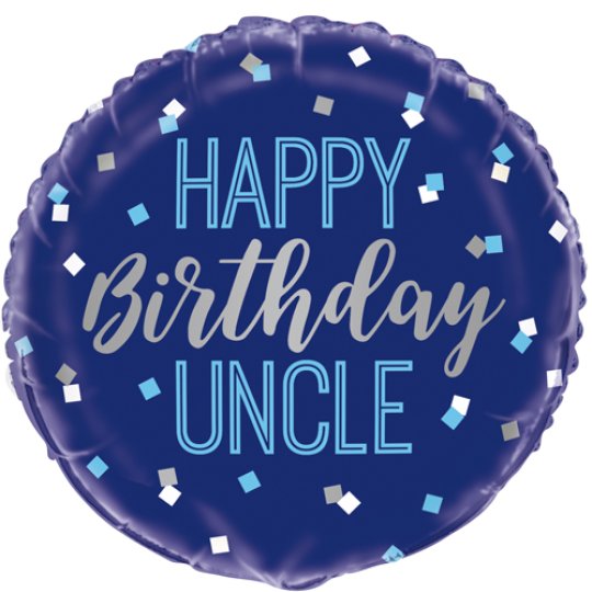 UNIQUE 18″ HAPPY BIRTHDAY UNCLE FOIL BALLOON
