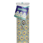 6cm X14CM PEACOCK TUBE CANDLE (Whild Pear & Patchouli)