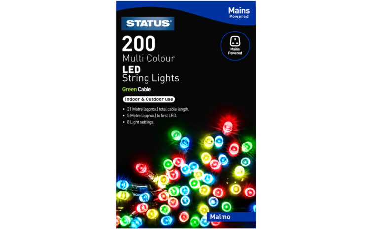 STATUS 200 MULTI COLOUR LED STRING LIGHT