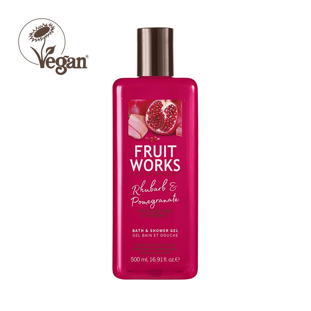 FRUIT WORKS RHUBARB & POMEGRANATE SHOWER GEL 500ML Andil Brothers