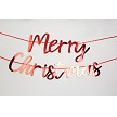 MERRY CHRISTMAS BUNTING SCRIPT RED 2M