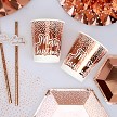 NEVITI 8X PAPER CUPS MERRY CHRISTMAS ROSE GOLD FOIL