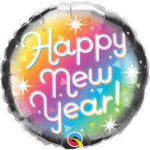QUALATEX 18″ PRISMATIC HAPPY NEW YEAR FOIL BALLOON